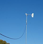 A small wind turbine being used at the Riverina Environmental Education Centre near Wagga Wagga, New South Wales, Australia